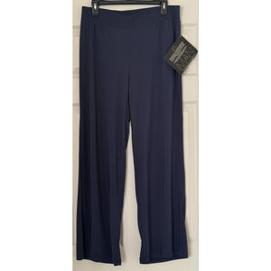 Women's IMAN Navy Wide Leg Pants L SHORT